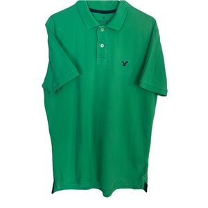 American Eagle Outfitters classic fit emerald green golf/polo shirt size large